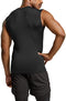 TSLA Men's Dry Fit R Neck Sleeveless Workout Shirts, Running Compression Cutoff Shirts, Athletic Training Tank Top MUA05-KLB X-Large