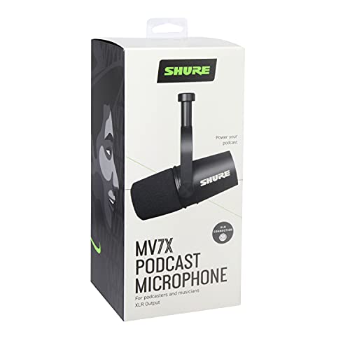 Shure MV7X XLR Podcast Microphone (Black)