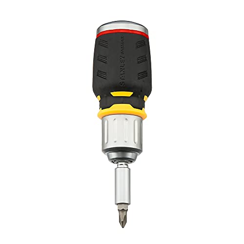 Stanley FMHT0-62688 Fatmax Stubby Ratchet Screwdriver (6 Bits), Black/Yellow, 219x99x49mm