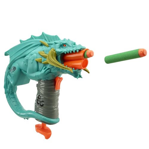 Nerf Dungeons & Dragons Rakor Blaster, 4 Nerf Elite 2.0 Darts, Kids Outdoor Games, Nerf D&D Blaster Toys for Ages 8 & Up