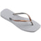 Havaianas Women's Square Glitter Flip Flops Sandals Grey 43-44 EU, Ice Grey, 43/44 EU