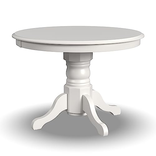 Home Styles 5177-30 Round Pedestal Dining Table Antique White Finish