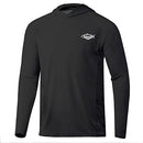 Palmyth Fishing Hoodie for Men Long Sleeve Sun Protection UV UPF 50+ Shirts, Cowboy Rides Bass / Black, Large