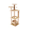 Floofi 120cm 5 Layer Multi-Level Indoor Cat Condo Cat Tree Play House Tower Scratching Post Beige