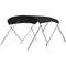 SereneLife Waterproof Boat Bimini Top Cover - 79-84" W 3 Bow Bimini Top Sun Shade Boat Canopy - 1" Double Wall Aluminum Frame Tubes, 2 Front Straps, 2 Rear Support Poles, Storage Boot SLBTW84G, Gray