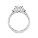 1 carat - 3 carat | IGI Certified Lab Grown Diamond Engagement Ring | 14K Or 18K in White, Yellow Or Rose Gold | Valencia Three Stone Vintage Lab Diamond Ring | FG-VS1-VS2 Quality Friendly Diamonds, 3.46 ct, Precious Metal, Diamond