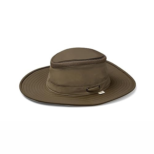 Tilley Unisex LTM6 Airflo Broad Brim Recycled Sun Hat, Olive, 7 3/8 US