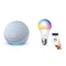 Echo Dot with Clock (5th Gen) Cloud Blue + TP-Link Smart Wi-Fi Light Bulb, Multicolour, E27 Tapo L530E