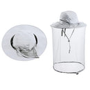 Bee Keeping Beekeeper Veil hat gnats Insect Bug Mosquito Fishing Gardening Cap with Head net Netting mesh Hood for Men Women, Light Gray