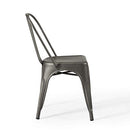 Modway EEI-3859-GME Promenade Bistro Dining Side Chair Set of 2, Gunmetal