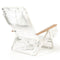 Business & Pleasure Co. Holiday Tommy Chairs - Set of 2 Reclining Backpack Beach Chairs - Antique White, 2-Pack