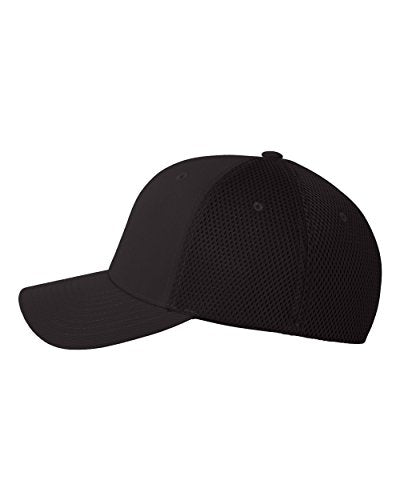 Flexfit Ultrafibre Airmesh Fitted Cap, Black, Small-Medium