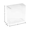 Clear PET Plastic Storage Boxes – Transparent Gift Boxes, Empty Containers Packing Box for Party Favors Ideal for Cookies, Ornament, Gifts, Wedding, Birthday and Parties 6"x6"x2.5" (8 Pack)