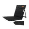 koolsoo Beach Chair with Back Support Foldable Chair Easy to Fold and Carry Beach Lounger Portable Stadium Chair Beach Floor Chair for Park Trekking, Black