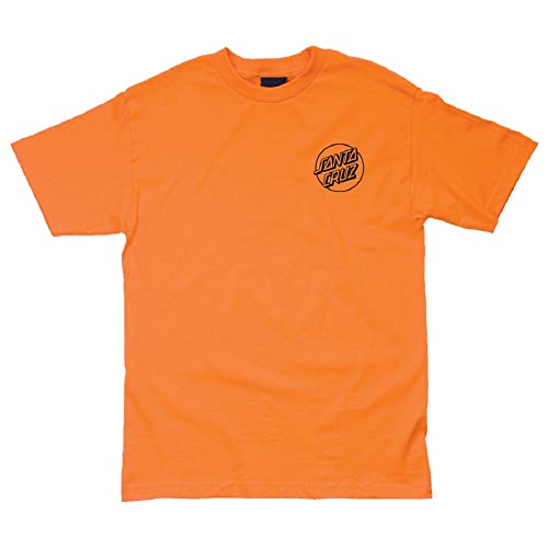 SANTA CRUZ Men's S/S T-Shirt Opus Dot Skate T-Shirt, Orange/Black, Small