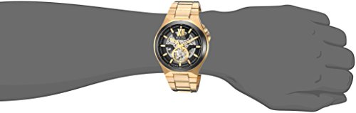 Bulova Men's Automatic-self-Wind Watch with Stainless-Steel Strap, Gold, 27 (Model: 98A178)