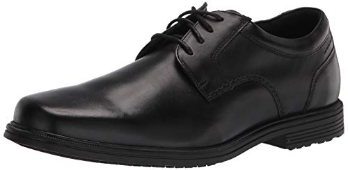 ROCKPORT Men's Robinsyn Waterproof Plain Toe Oxford, Black, 9 US