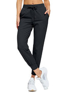 Libin Women's Joggers Pants Lightweight Running Sweatpants with Pockets Athletic Tapered Casual Pants for Workout,Lounge, 01-Black, Small