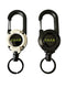 Retractable ID Badge Reel Key Holder (Black)