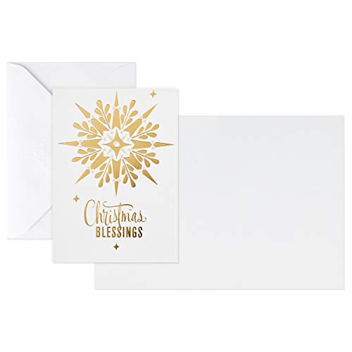 Hallmark Religious Boxed Christmas Cards Assortment, Gold Foil (48 Cards with Envelopes)