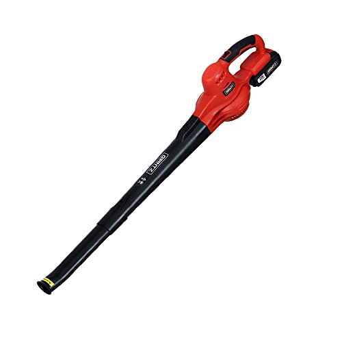 Giantz Cordless Leaf Blower, 20V Petrol Handheld Blowers Vacuums Cleaner with Battery and Charger Outdoor Garden Tool, Lightweight 2 Speed Narrow Nozzle Black