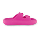 CUSHIONAIRE Women's Fame recovery cloud slide with +Comfort, Hot Pink 9