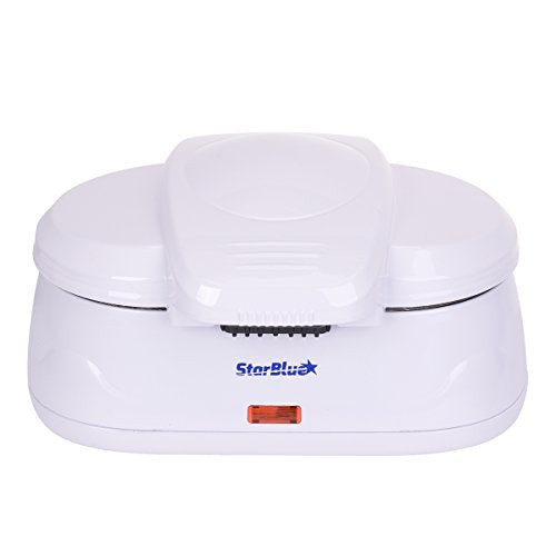 Double Waffle Bowl Maker by StarBlue - White - Make Bowl Shapes Belgian Waffles in Minutes | Best for Serving ice Cream and Fruit 220-240V 50/60Hz 1200W, UK Plug, Australia Adapter Included