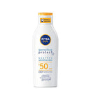 NIVEA SUN Sensitive Protect Sunscreen SPF50 (200ml), Fragrance-Free and 4 Hour Water Resistant, Moisturising Sunscreen for Sensitive Skin with Aloe Vera & Chamomile, Made in Australia