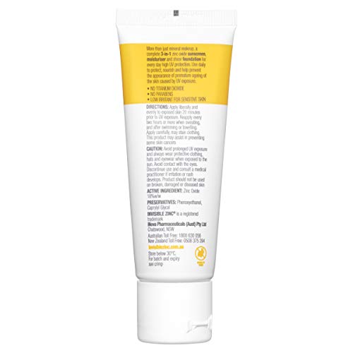 Invisible Zinc Tinted Daywear SPF30+ Light Sunscreen, 50g