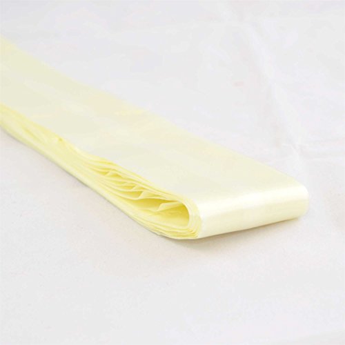 SHATCHI Large 50mm/5cm Ribbon Pull Bows for Party Wall, Gift Wraps, Christmas Trees, Wedding, Birthday Hampers Decoration Florist, Light Yellow, 10pcs