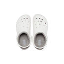 Crocs Unisex-Adult Baya Lined Clog, White/Light Grey, 7 Women/5 Men