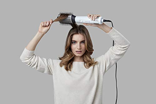 Remington Hydraluxe Volumising Blow Dry Brush, AS8901AU, 1200W, 2-In-1 Hair Dryer and Volumiser, Hot Air Brush, Moisture Lock Ceramic-Coated Oval Barrel, 3 Heat & 2 Speed Settings, White