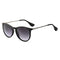 SUNGAIT Vintage Round Sunglasses for Women Classic Retro Designer Style (Black Frame (Matte Finish)/Grey Gradient Lens) SGT567SHSH-AU