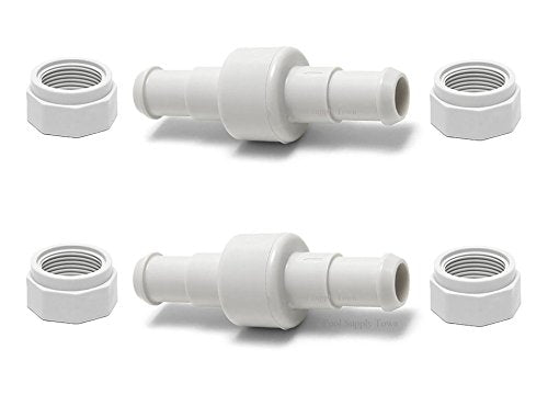 ATIE PoolSupplyTown 280 Hose Swivel and Hose Nut Kit Replace Polaris 280, 380, 180 Pool Cleaner Hose Swivel D20 and Hose Nut D15 (2 Pack)
