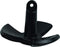 attwood 9946B1 Solid Cast Iron 18-Pound Large Eye River Boat Anchor, Black PVC-Coated Finish