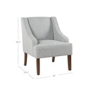 HomePop Velvet Swoop Arm Living-Room-Chairs, Light Grey