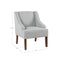 HomePop Velvet Swoop Arm Living-Room-Chairs, Light Grey