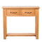 'vidaXL Solid Oak Wood Console Table with 2 Drawers - Rectangular, Compact & Easy Assembly