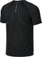 TSLA Men's Workout Running Shirts, Dry Fit Moisture Wicking T-Shirts, Sports Gym Athletic Short Sleeve Shirts, Active Hyper Dri MTS31-BLK_X-Large