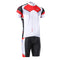 (M(EU), White) - Lixada Men Breathable Quick Dry Comfortable Short Sleeve Jersey + Padded Shorts Cycling Clothing Set Riding Sportswear