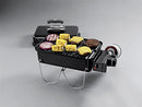 Weber Go-Anywhere Gas Barbeque Grill | Portable Gas BBQ Grill | Table Top Camping Barbeque with Lid | Porcelain-Enamelled Bowl | Small & Lightweight Deep Dish Outdoor Stove - Ivory (1125004)
