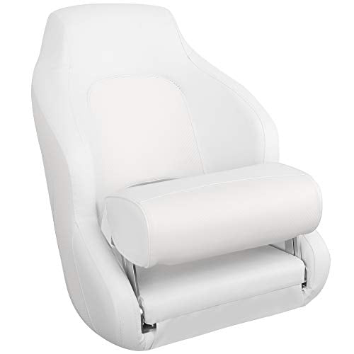 MSC Captain Boat Seat (White/White, Captain Boat Seat)