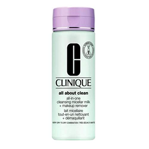 Clinique All About Clean All-In-One Cleansing Micellar Milk and Makeup Remover - Dry Skin for Women - 6.7 oz Cleanser, 198.15 millilitre