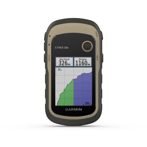 Garmin eTrex 32x Outdoor Handheld GPS Unit with 3-axis Compass and Barometric Altimeter, Brown