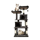 Floofi 145cm Cat Tree, Cat Tower, Cat Scratching Post, Cat Tree for Indoor Cats, Cat Condo, Cat Furniture, Cat Trees, Cat Post, Large Cat Tree, Cat Tree Tower, Cat Tower Large Cats (Dark Grey)