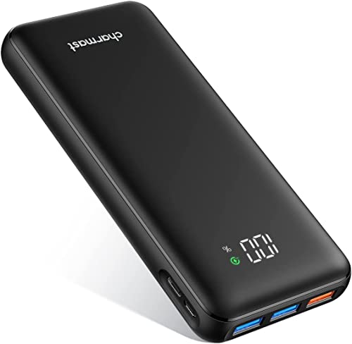 Charmast Power Bank 23800mAh 20W PD & QC 3.0, 4 Output & 2 Input Portable Charger, LED Dispaly Fast Charging External Battery Pack Compatible with iPhone 12/12Pro/11/8, iPad, Tablet and More