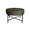 LEVEDE Round Foot Stool, Velvet Ottoman with Solid Metal Legs, Vanity Chair Stool Anti-Slip, Foot Rest, Home Office Furniture for Living Room, Bedroom, Makeup Room, Balcon (Green)