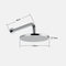 Decaura 9" ABS Rain Shower Head with 400mm L-Shape Wall Shower Arm Brass (Chrome)