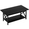 GreenForest Coffee Table Industrial Metal Legs with Storage Shelf for Living Room 43.3" x 23.6", Easy Assembly, Black