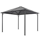 vidaXL Outdoor Gazebo with UV-Resistant Roof, Rust-Resistant Aluminium and Steel Frame, Elegant Design, 3x3 m Black